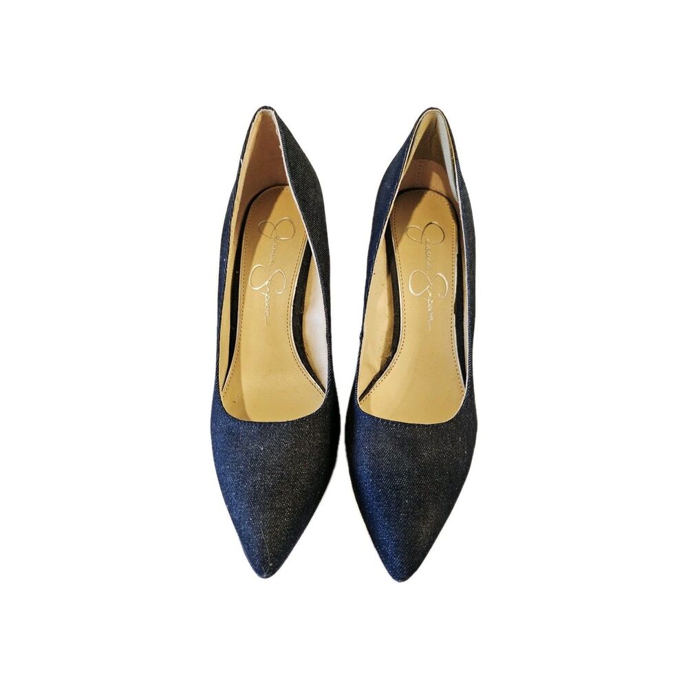 Jessica Simpson Blue Denim Women's Heels Size 8